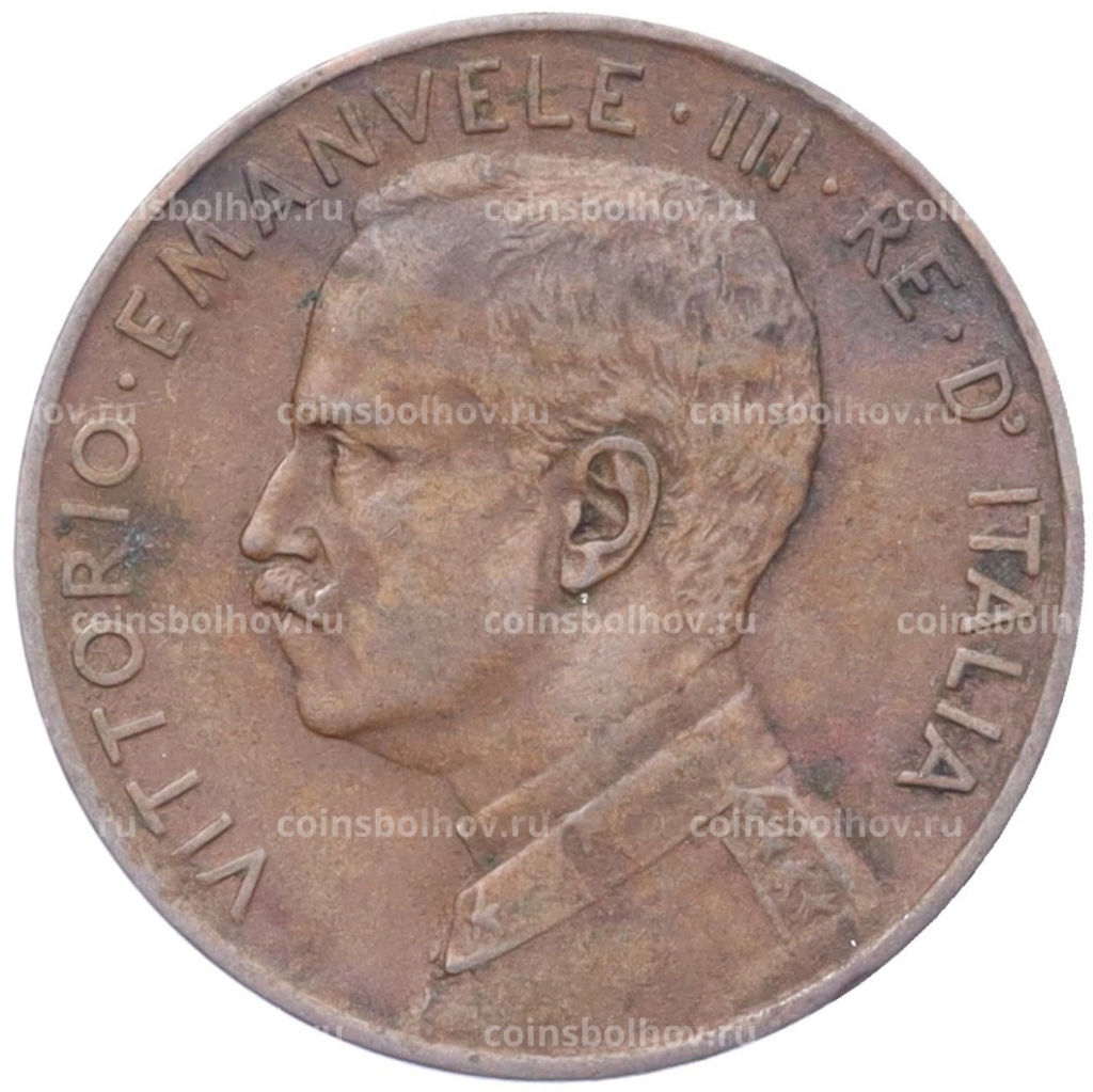 Монета 2 чентезимо 1915 года Италия