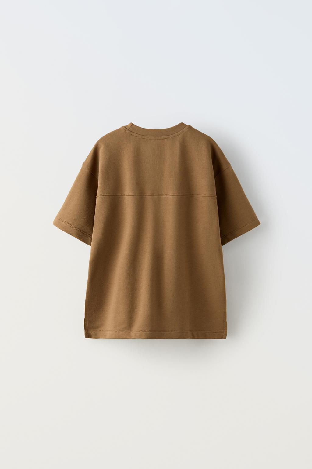 T-SHIRT WITH LABELLED POCKET - Zara фото 4