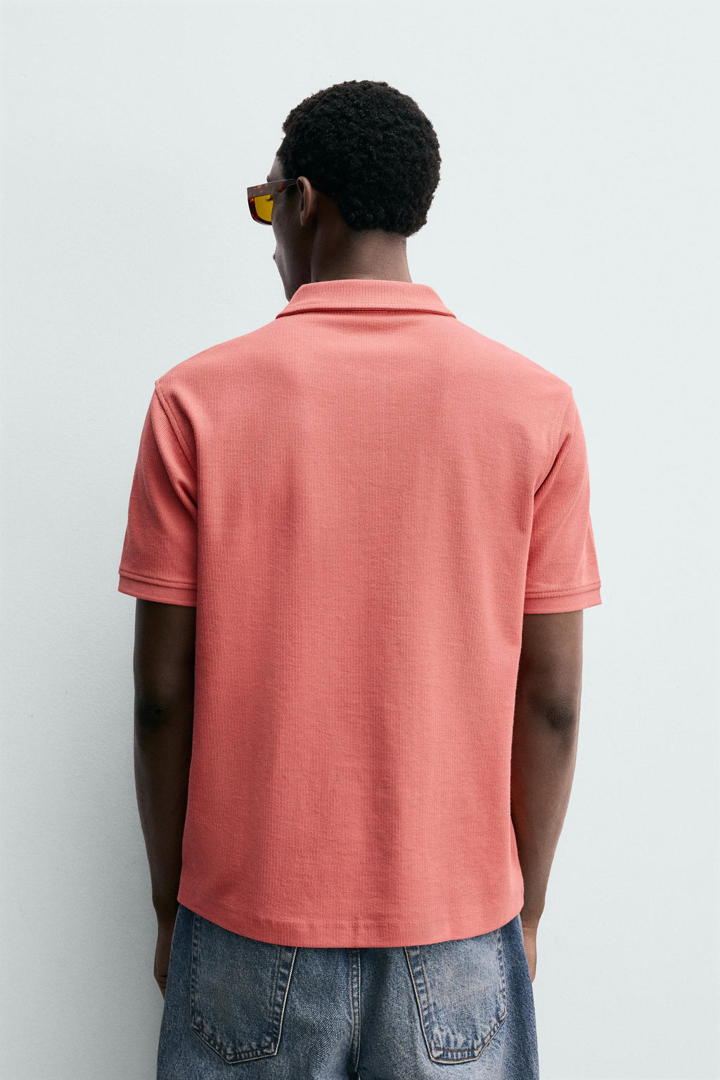 POLO REGULAR FIT ESTRUCTURA / Coral rojo - Zara фото 3