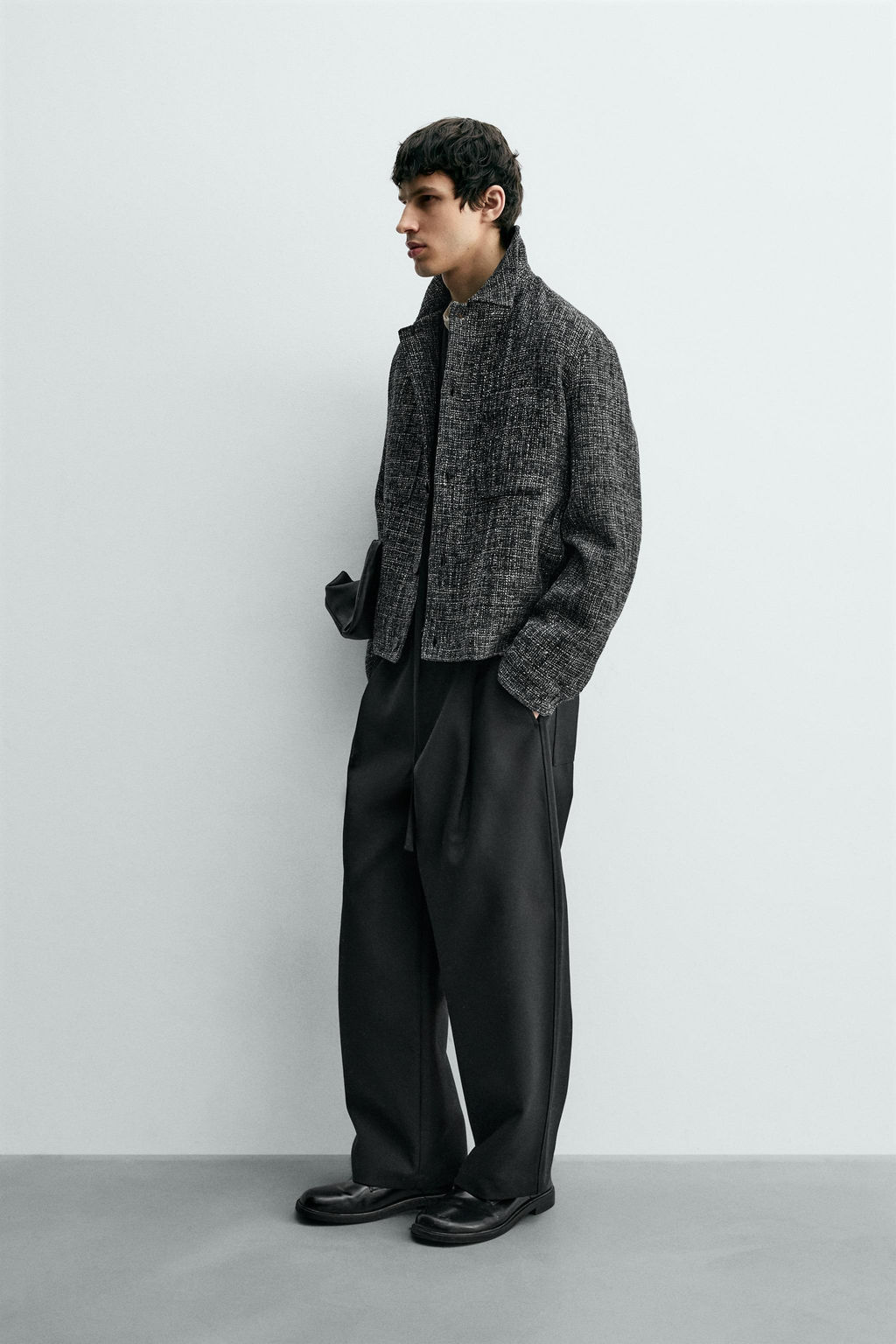 TEXTURED OVERSHIRT WITH POCKETS - Zara фото 4