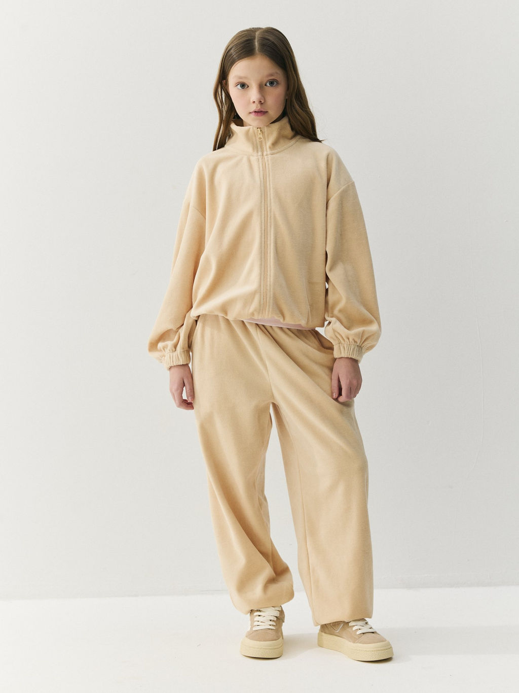 Олимпийка велюровая Беж 7+ - Bungly фото 5