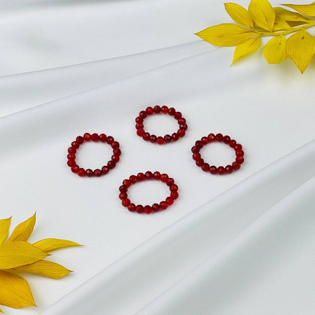 Кольцо на резинке из Сердолика 19 р.