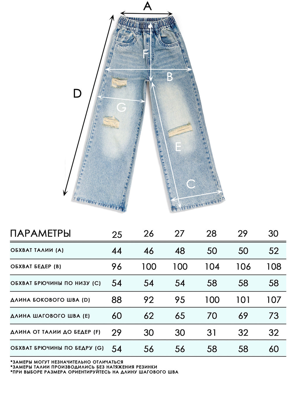 Джинсы-палаццо для девочек - СИНЯЯ МОДА фото 2
