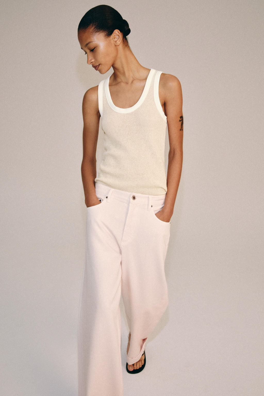 ZW COLLECTION 100% LINEN TOP WITH TIES - Zara фото 31
