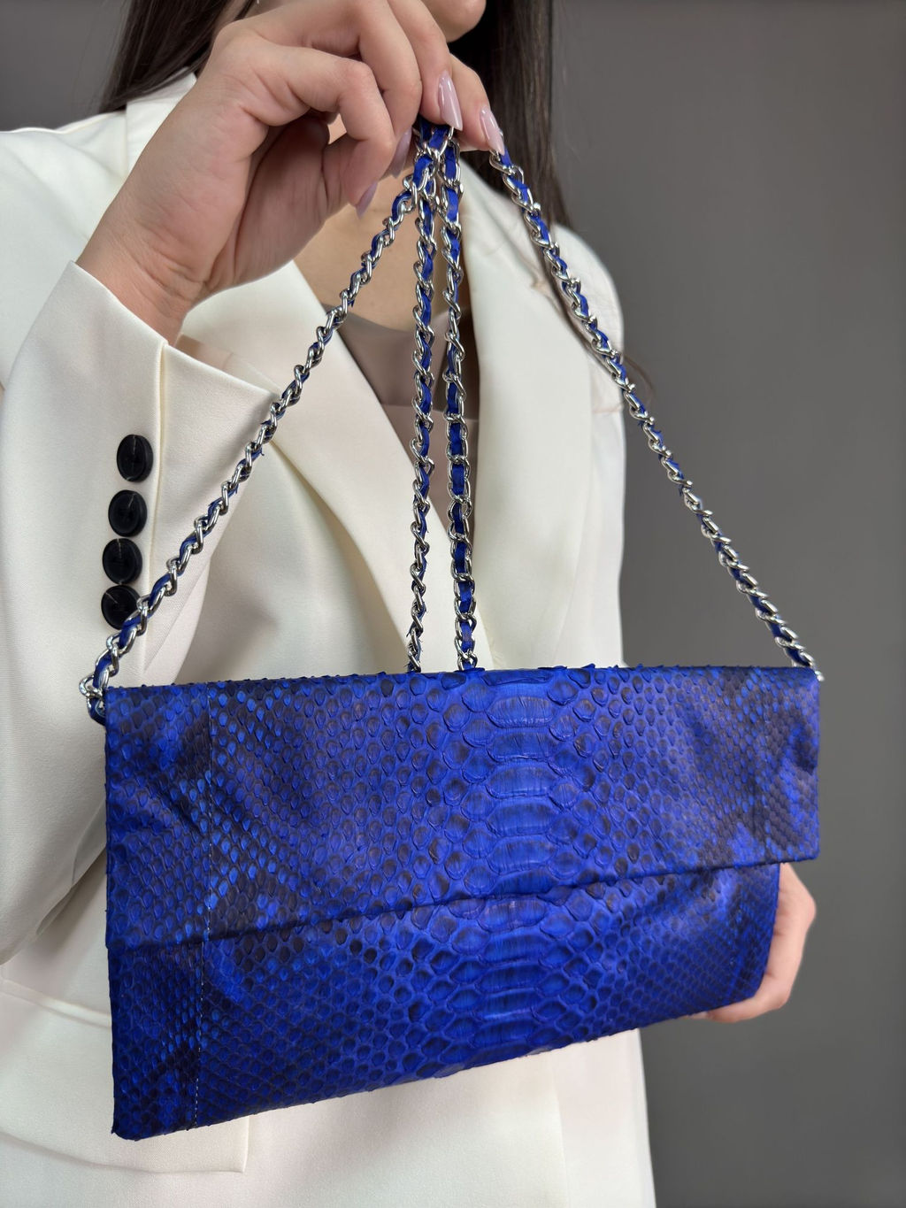 Клатч женский из кожи питона