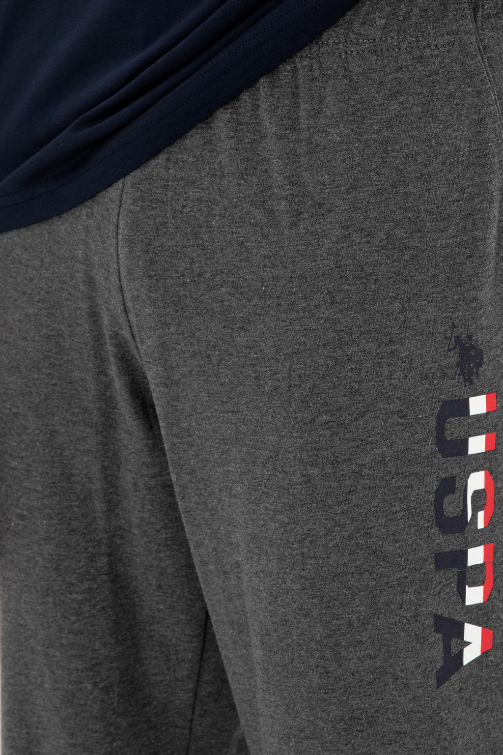 Пижама U.S. Polo Assn антрацит меланж из хлопка