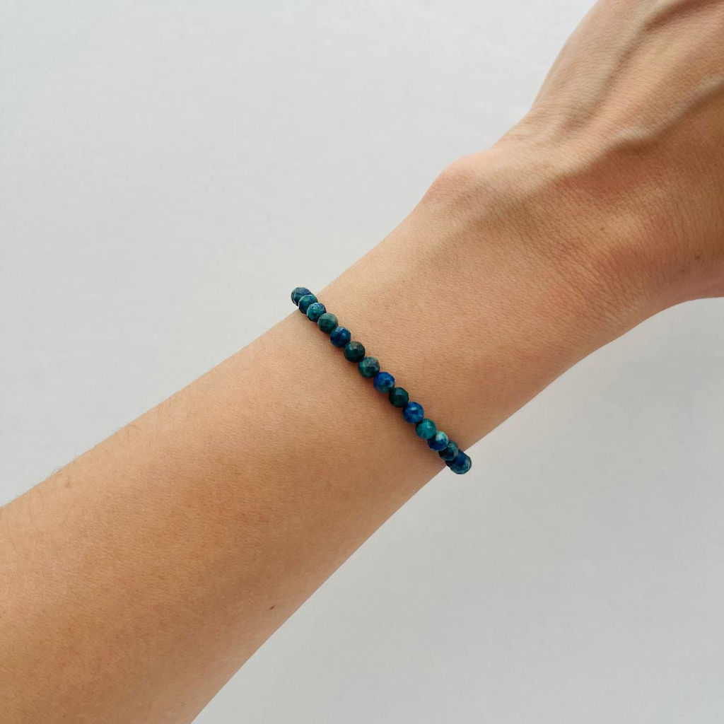 Браслет из Азурита огранка 19 см + - Радуга самоцветов фото 2