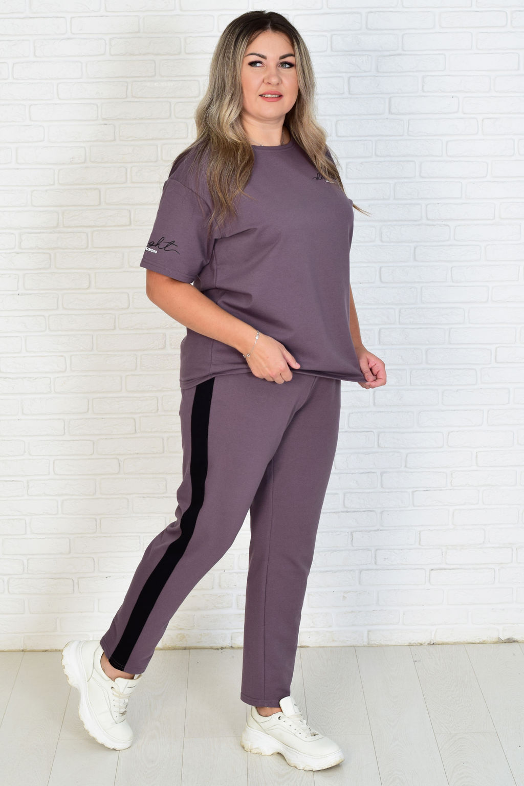 Костюм женский 5-316а (кофейно-серый)