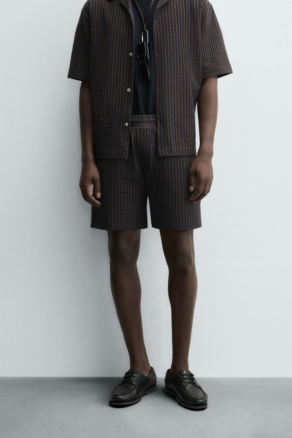 SEERSUCKER STRIPE COMFORT BERMUDA SHORTS - Zara фото 2