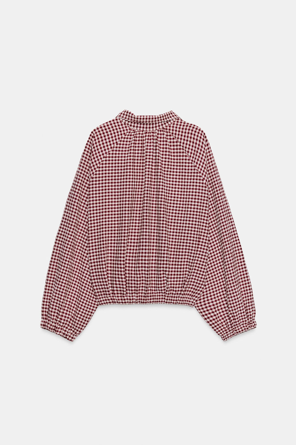 CHAQUETA CUADROS / Crudo / Granate - Zara фото 3