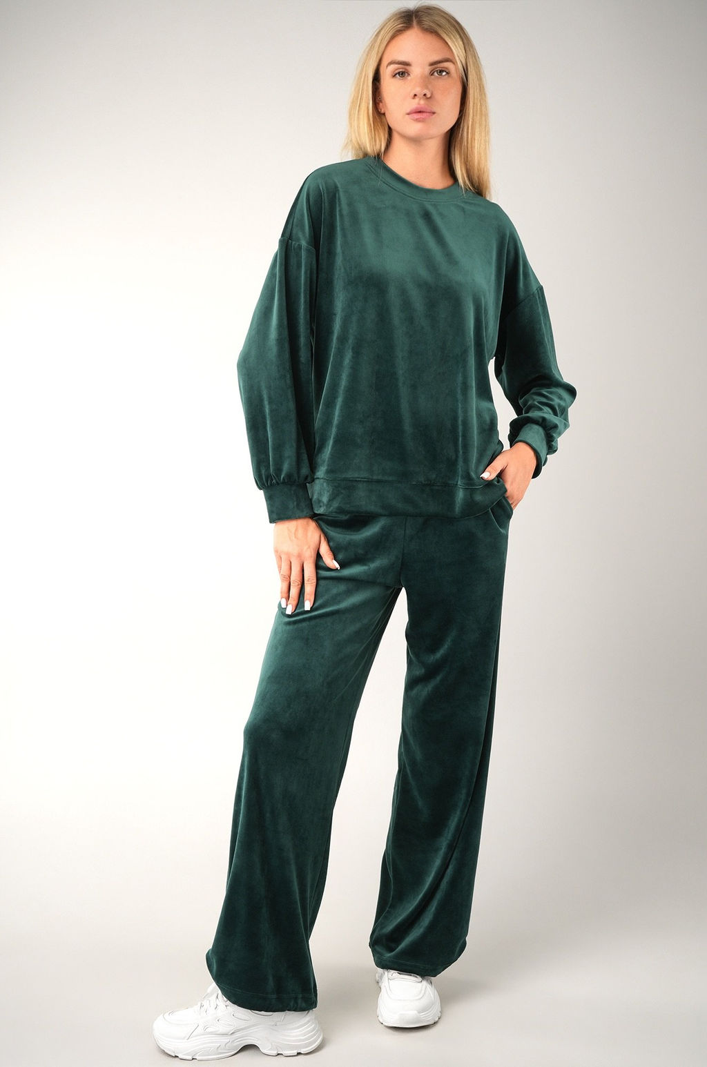 Женский велюровый костюм оверсайз Happyfox