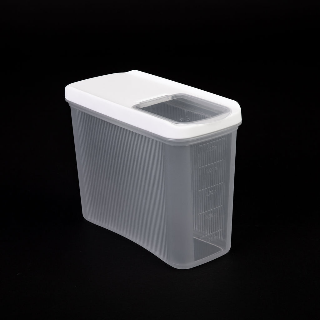 Цена за 2 шт. Емкость для сыпучих продуктов "Лайн" 1,5л (белый) М9003