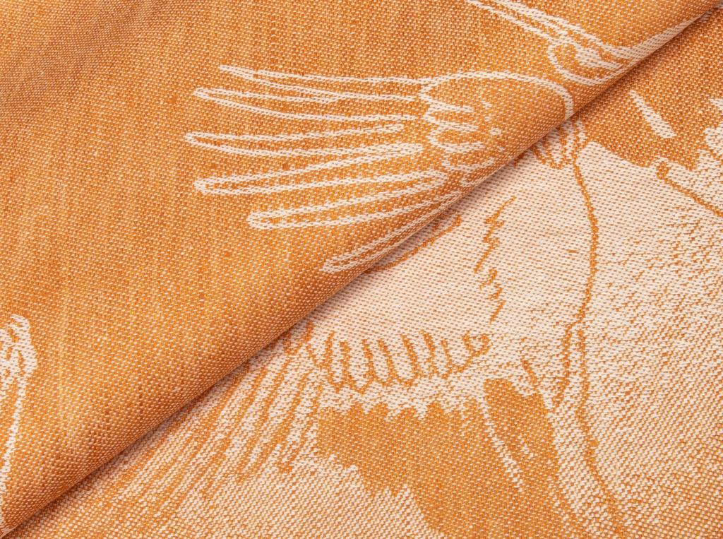 7с-128ЯК 50*70 Полотенце Журавли и солнце цв. оранжевый (многоцветный) - Текс-дизайн фото 3