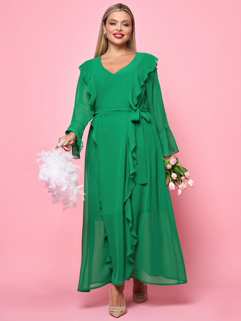 Платье 0372-1 бирюзовый - Dora фото 21