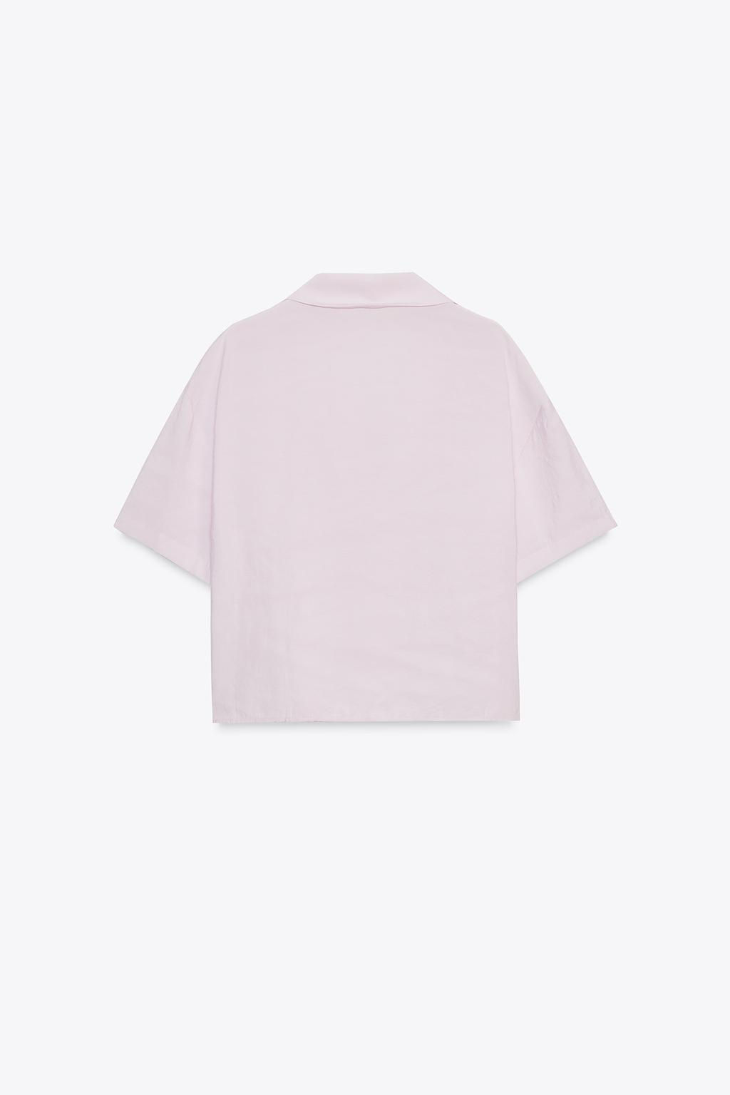 FLOWING SHIRT WITH POCKET - Zara фото 6