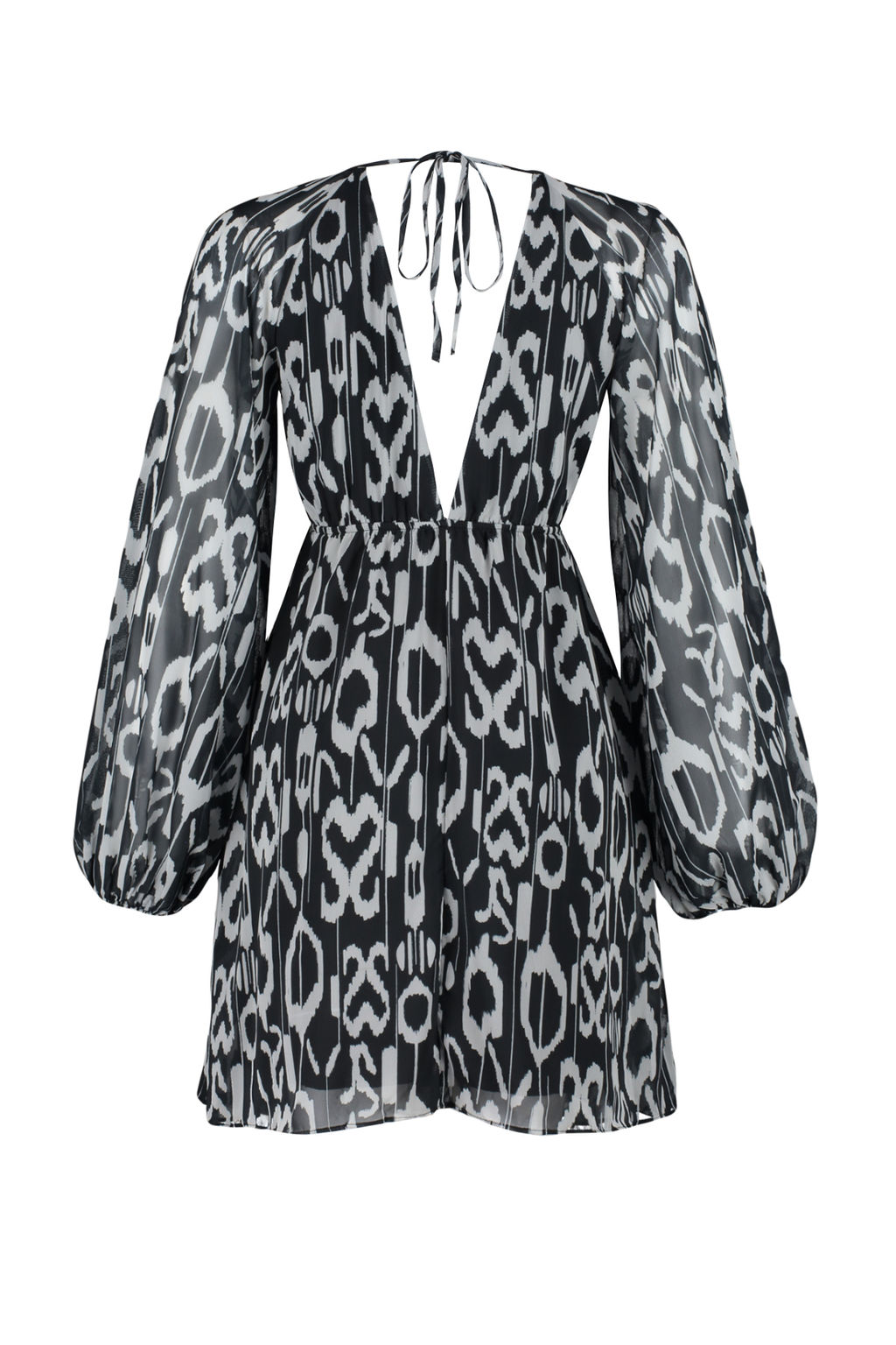 TRENDYOLMILLA Turuncu Etnik Desenli Belden Ac?lan Sifon Astarl? Mini Dokuma Elbise TWOSS23EL00519  фото 23