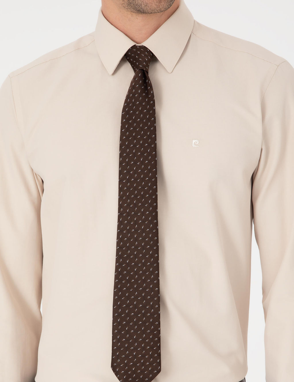 Bej Slim Fit Uzun Kollu Basic G_mlek