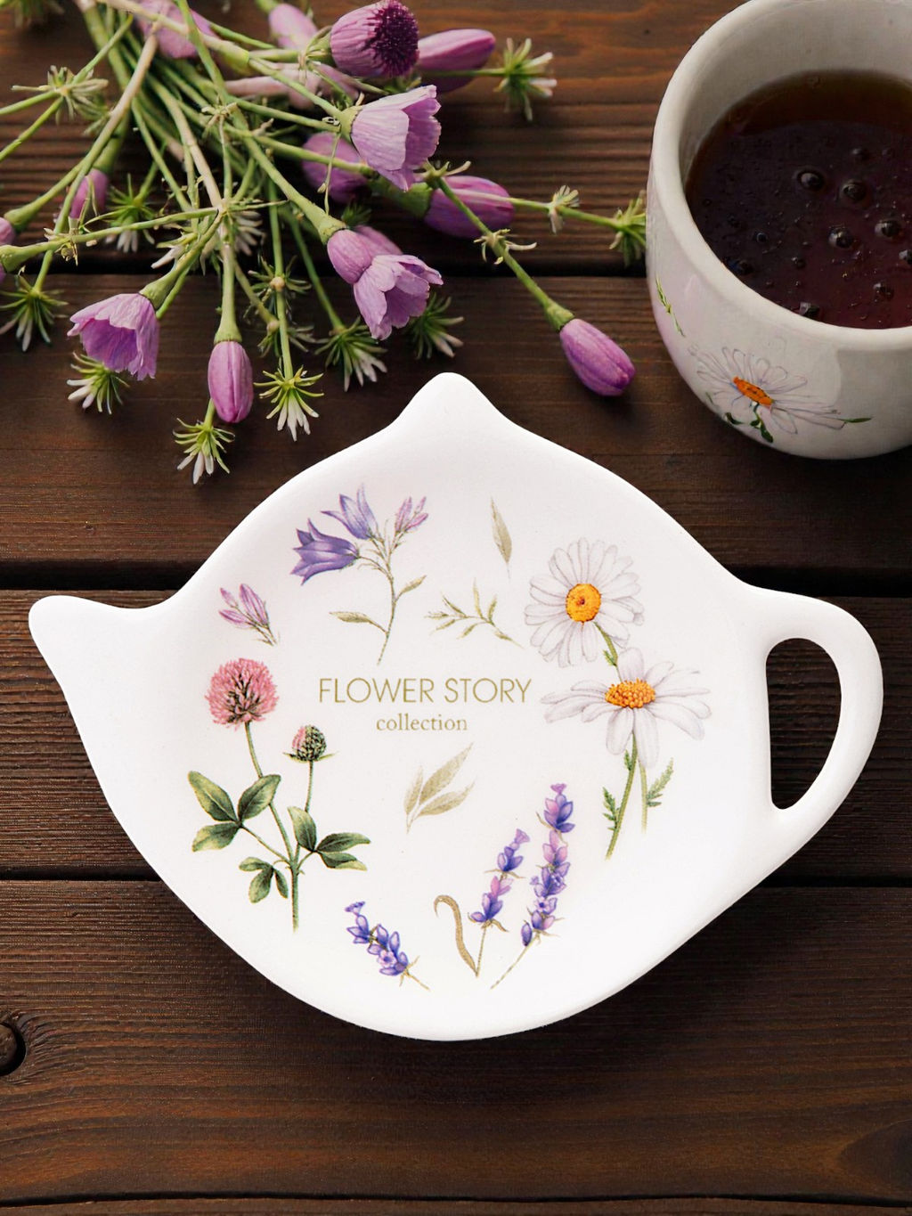 ПОДСТАВКА ПОД ЧАЙНЫЙ ПАКЕТИК AGNESS FLOWER STORY 12*8,5*1,5 СМ