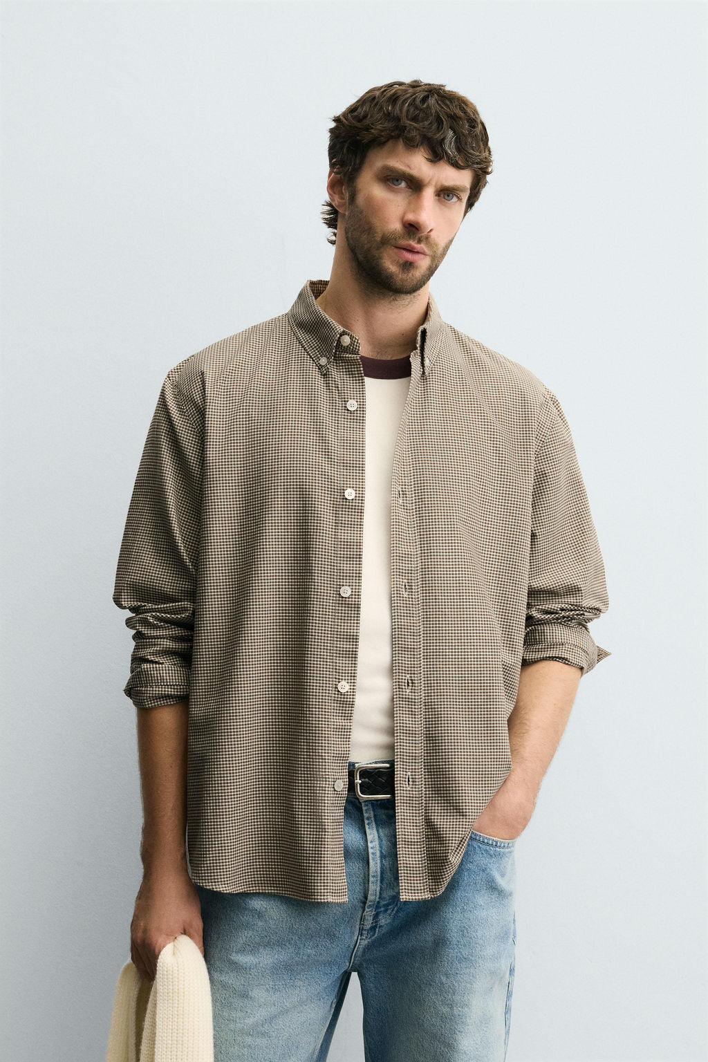 REGULAR FIT CHECK SHIRT - Zara фото 2