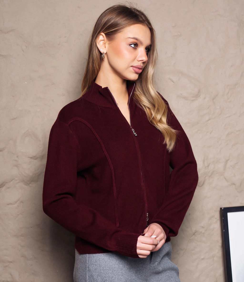 Джемпер #КТ23 (4), тёмно-бордовый - Dommod фото 2