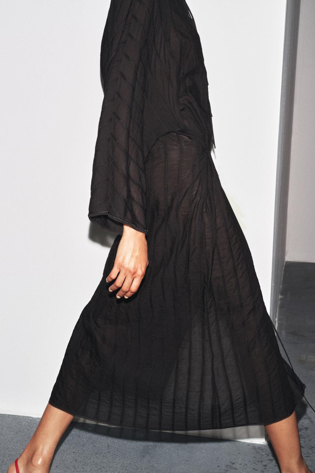 MIDI DRESS WITH TOGGLES ZW COLLECTION - Zara фото 2