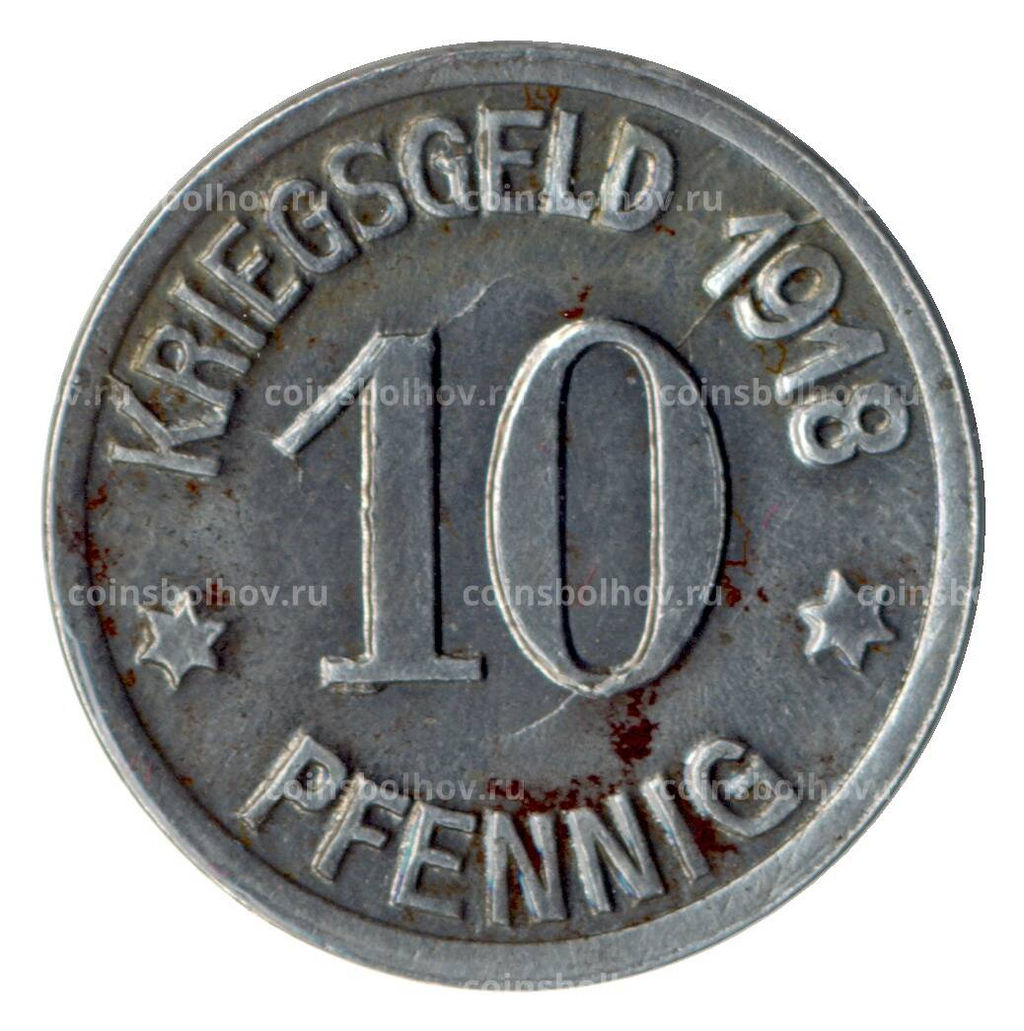 Монета 10 пфеннигов 1918 года Германия  Нотгельд (Кобленц)