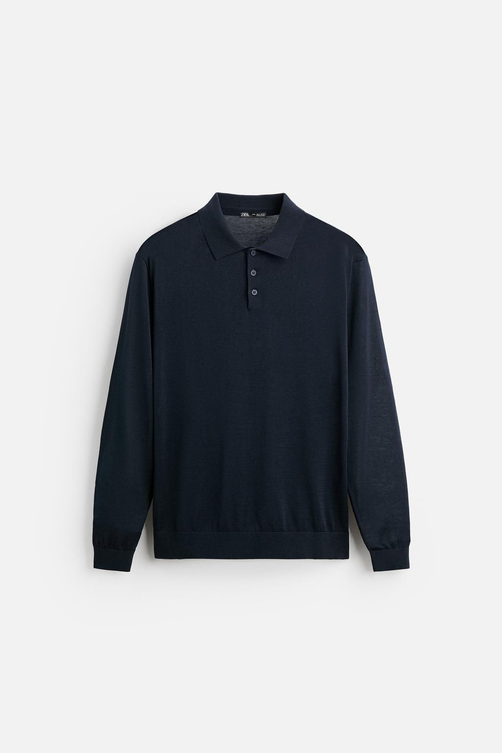 KNIT COTTON - SILK POLO SHIRT - Zara фото 7