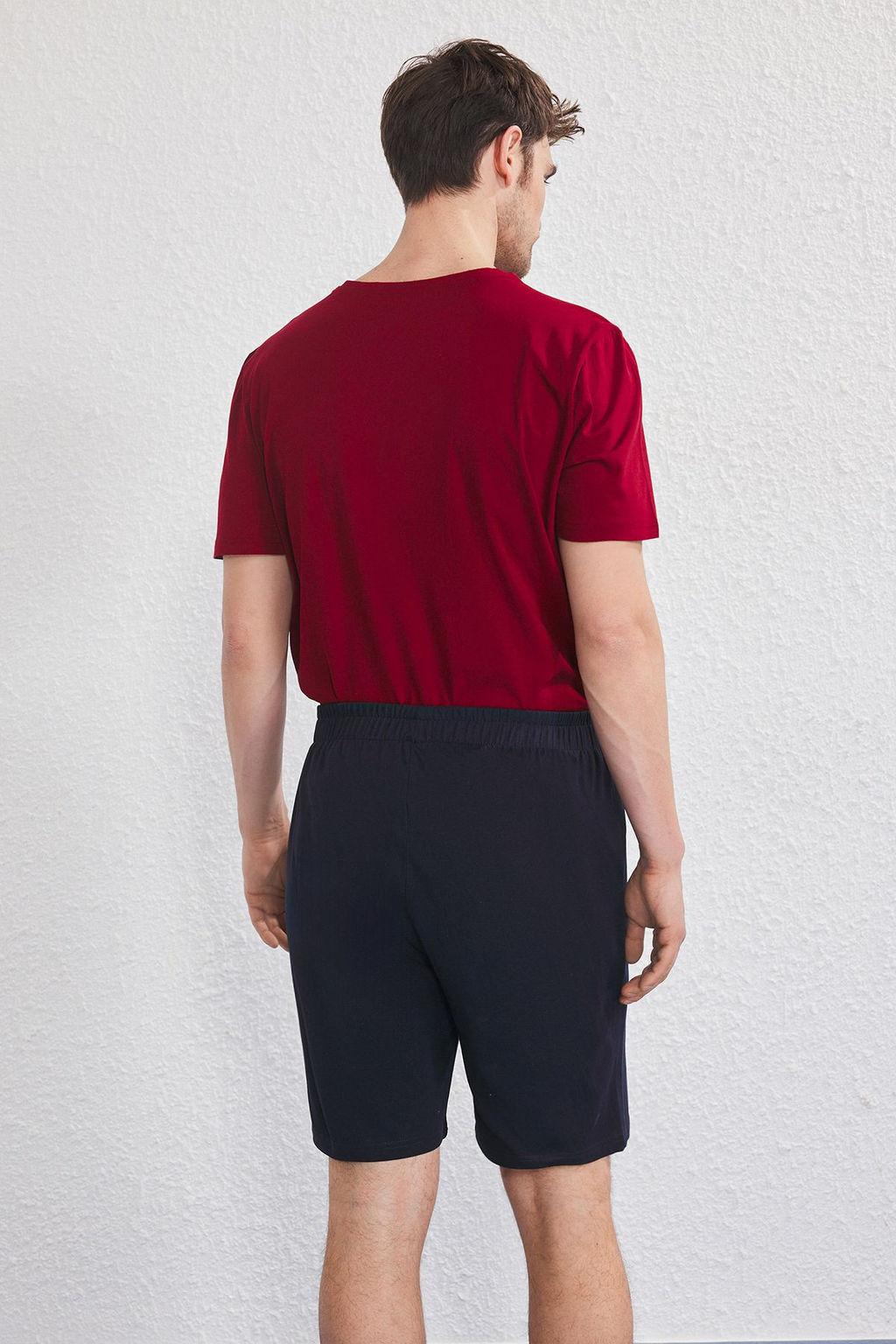TRENDYOL MAN Siyah Slim Fit Kus Nak?sl? Sortlu Orme Pijama Tak?m? TMNSS25PT00073 - Trendyolmilla фото 4