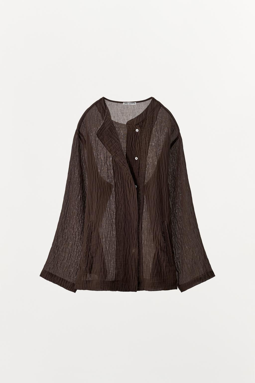 TEXTURED SHIRT WITH VISCOSE - Zara фото 7