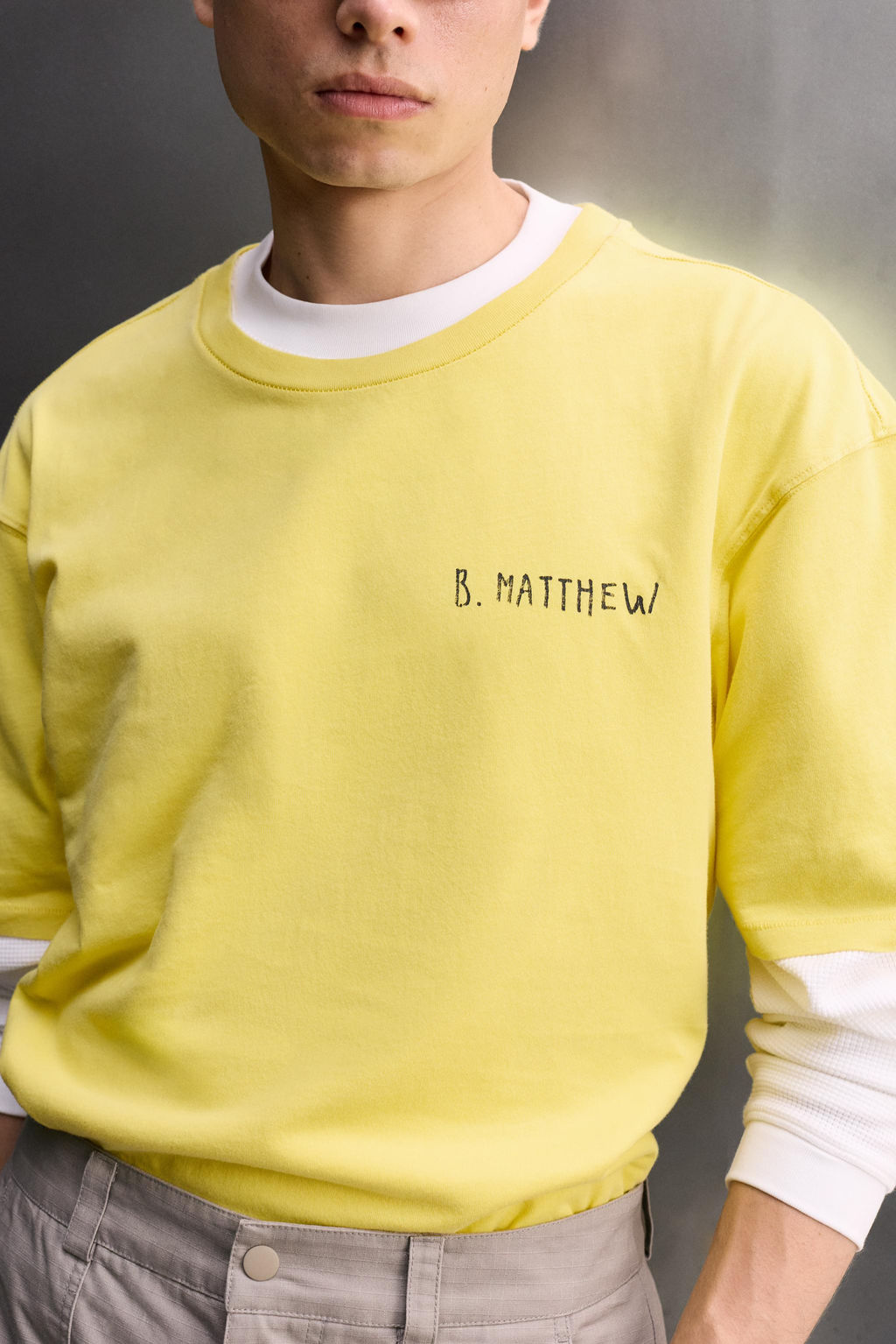 CAMISETA RELAXED FIT TEXTO ESTAMPADO / Amarillo - Zara фото 6