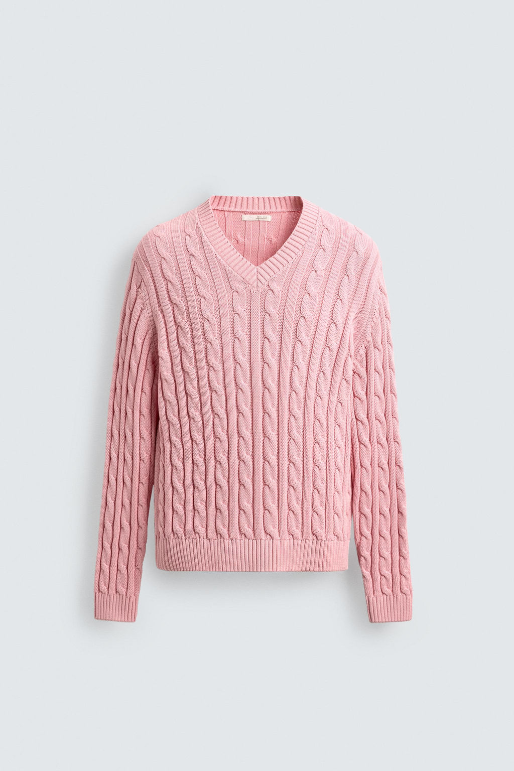 V-NECK CABLE KNIT JUMPER LIMITED EDITION - Zara фото 8