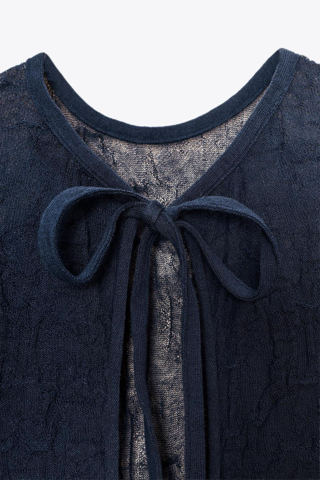 FINE KNIT CRINKLED MIDI DRESS - Zara фото 8