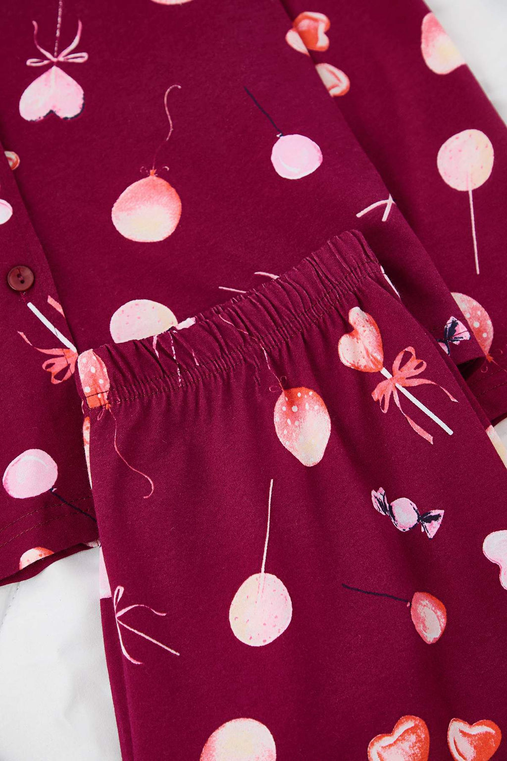 Ekru %100 Pamuklu Kalpli Orme Pijama Tak?m? THMAW25PT00141 - Trendyolmilla фото 5