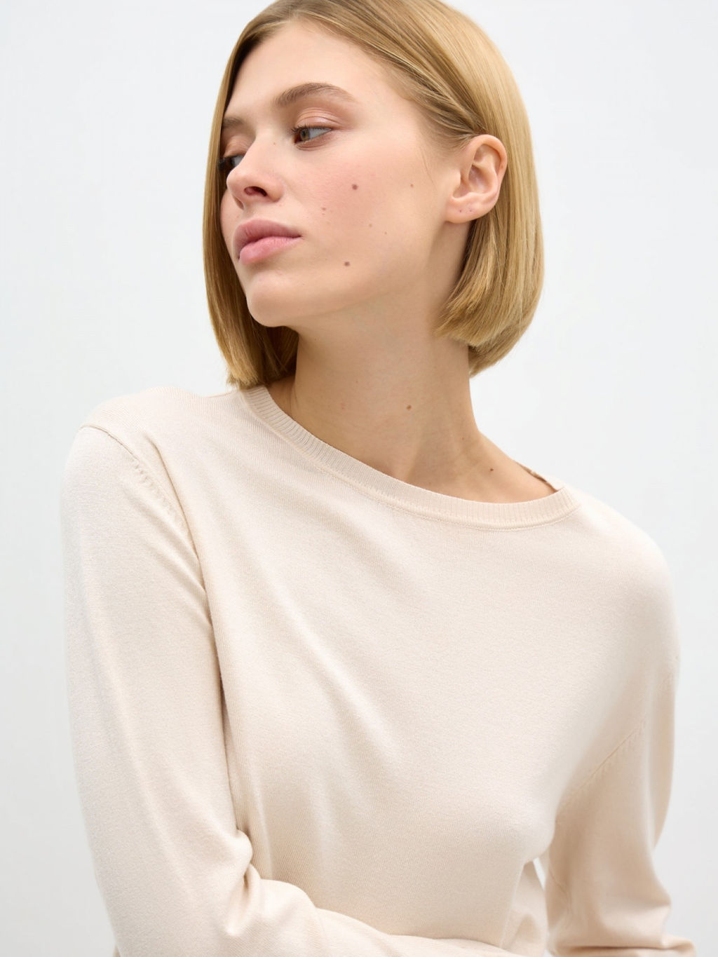 Conso/KJL 240712 - light beige Джемпер женский  фото 4