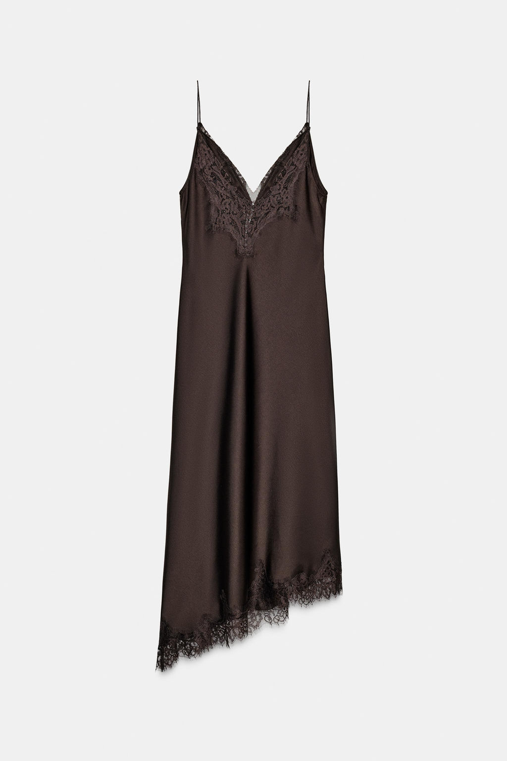 ZW COLLECTION SATIN LACE DRESS - Zara фото 7