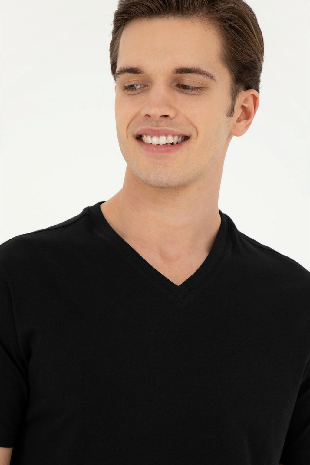 Мужская черная базовая футболка - U.s. polo assn фото 2