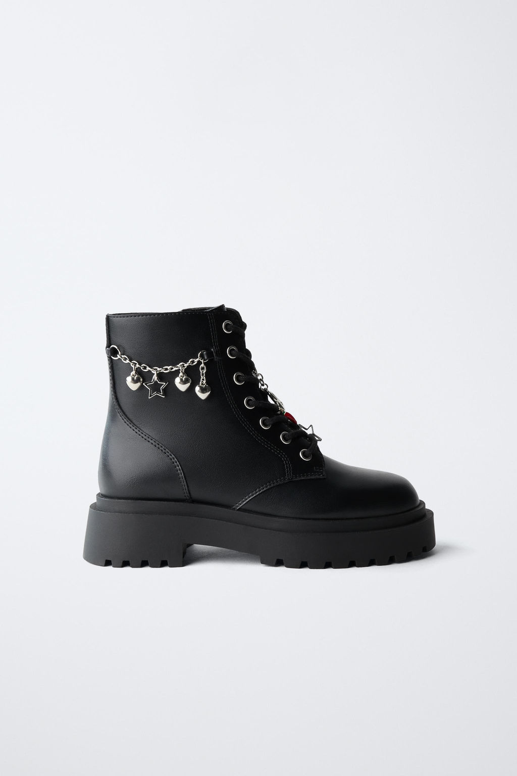 LACE-UP ANKLE BOOTS WITH CHARMS - Zara фото 12