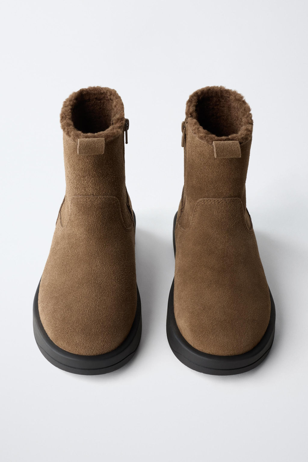 LINED LEATHER ANKLE BOOTS - Zara фото 4