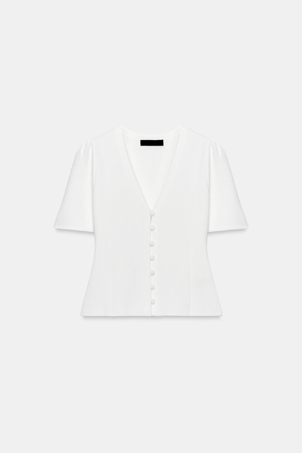CHAQUETA PUNTO MANGA CORTA / Blanco