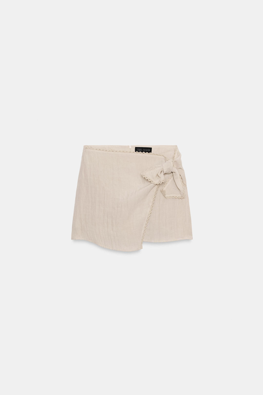 FALDA PANTAL?N NUDO PUNTILLA / Beige claro - Zara фото 6
