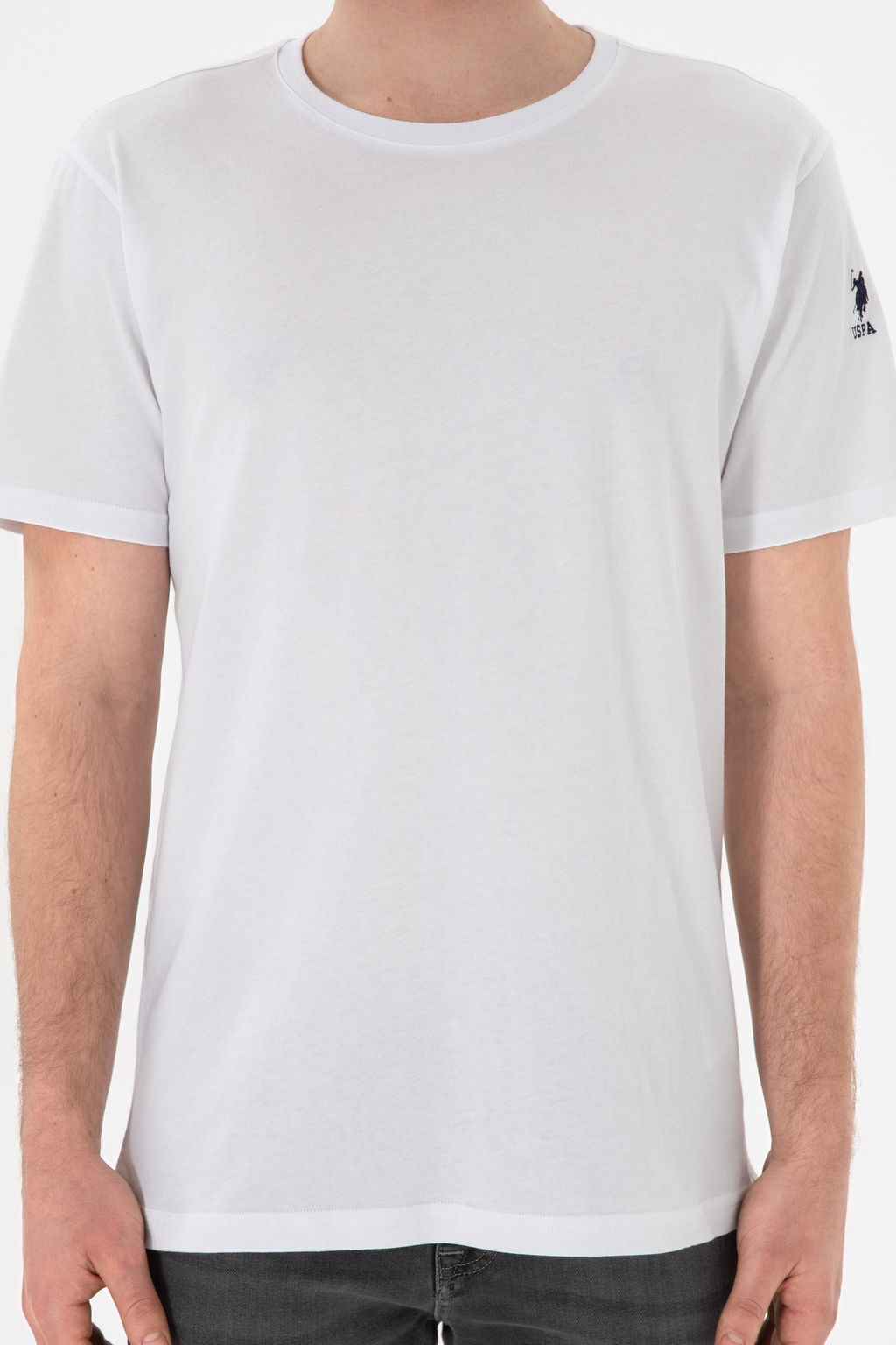 Erkek Regular Fit Bisiklet Yaka Beyaz Basic Ti__rt Sepette S_rpriz _ndirim - U.s. polo assn фото 7