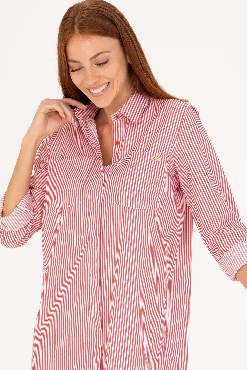 U. S. Polo Assn Женское красное тканое платье - U.s. polo assn фото 2