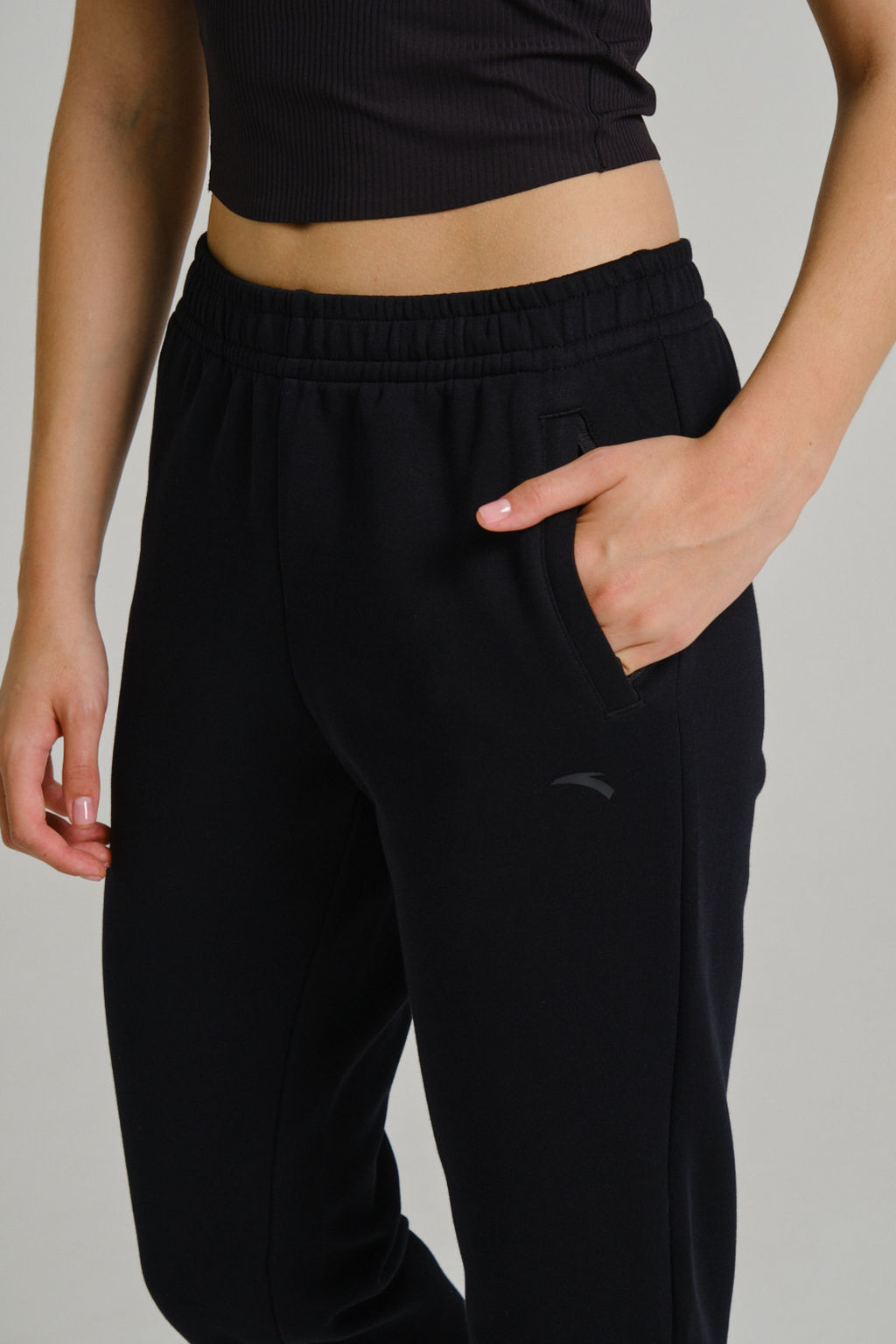 Брюки трикотажные удлиненные Черный