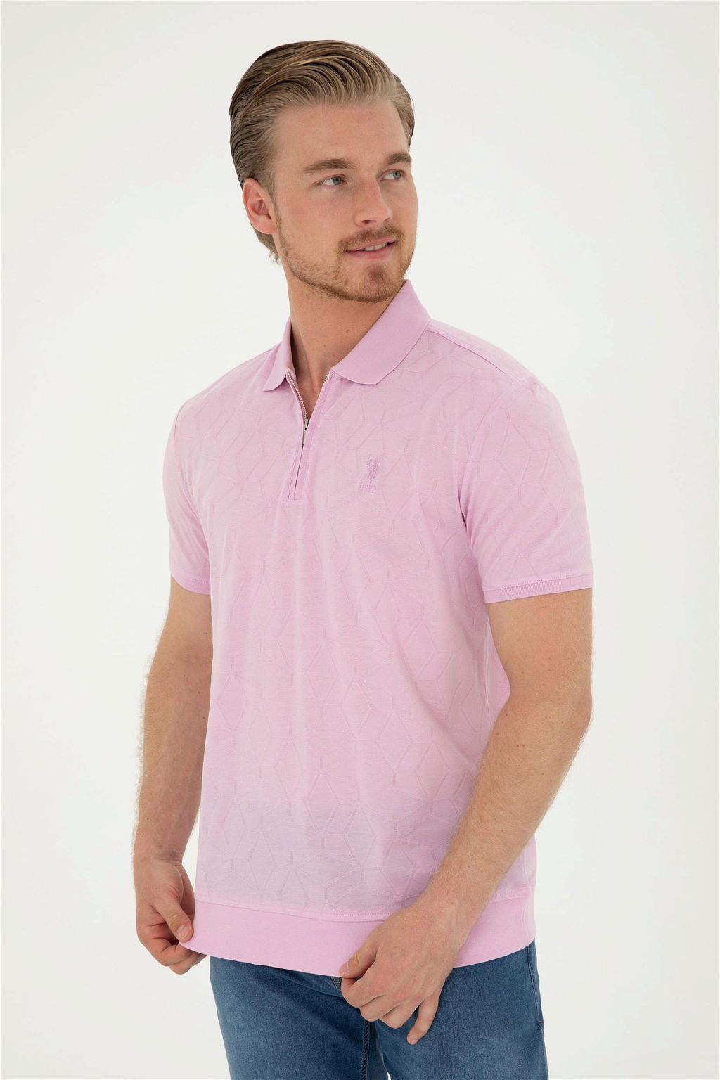 U. S. Polo Assn / Мужская розовая футболка - U.s. polo assn фото 3