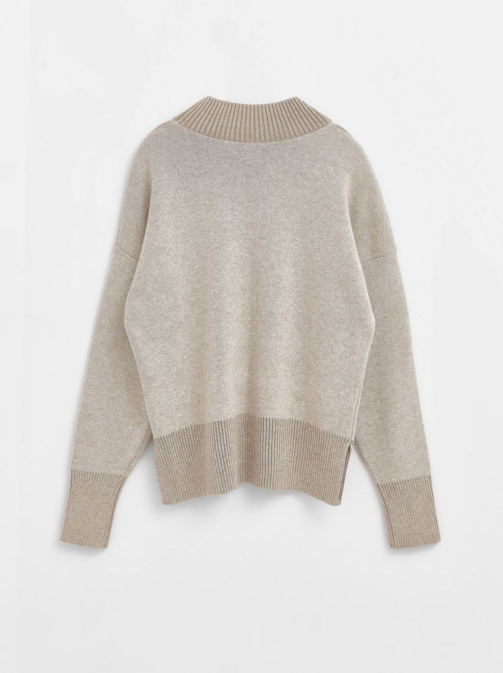 CONTE Свитер с разрезами по бокам из пряжи с вискозой и кашемиром LDK 155 beige - Conte elegant фото 8