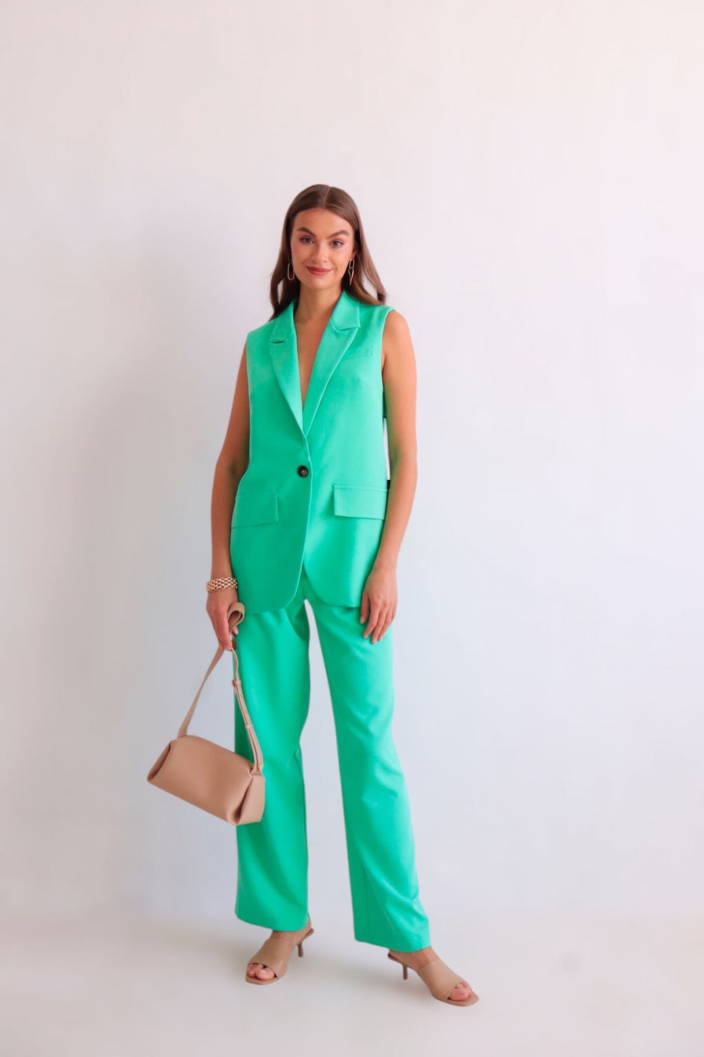 Martichelli Костюм с жилетом бирюзовый фото 14