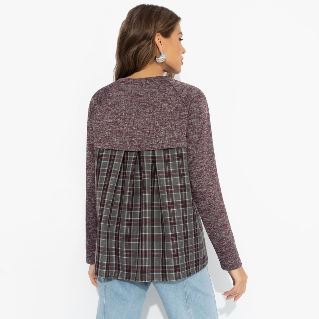 Лонгслив комбинированный, Модный эквивалент (преппи) - Charutti фото 5