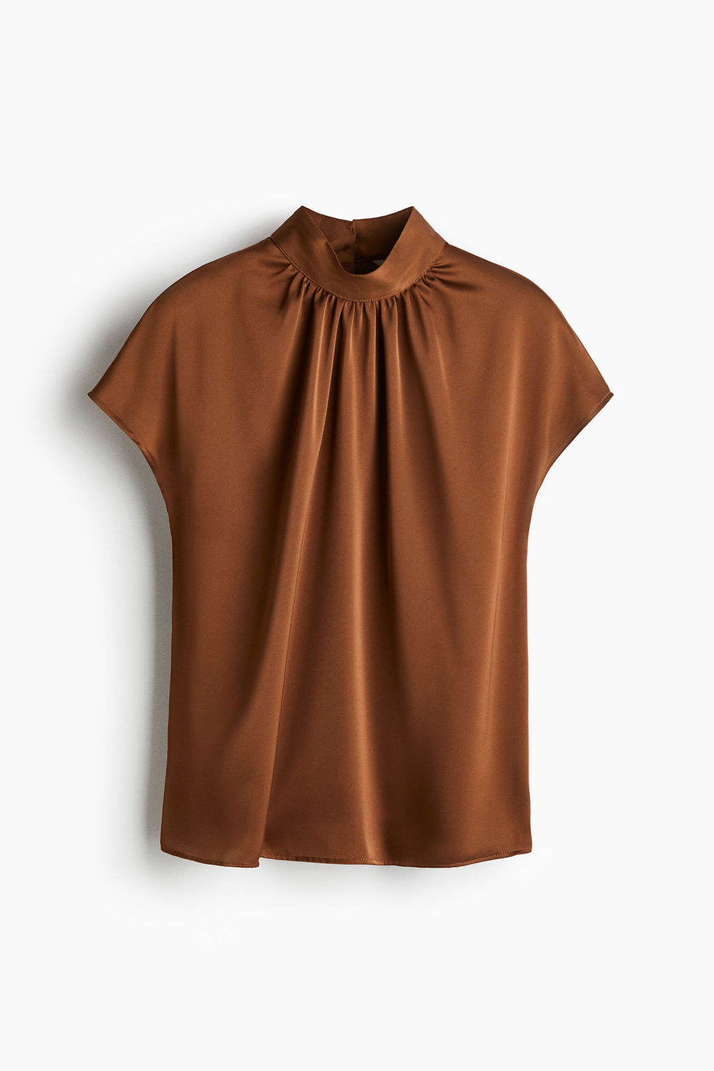 Blusa de sat?n con cuello elevado - H&m фото 2