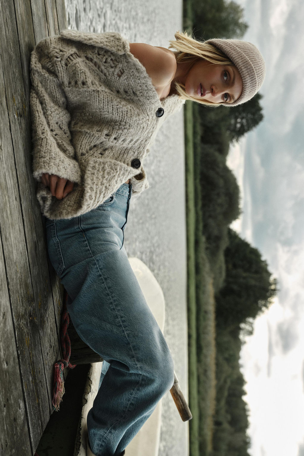 POINTELLE CHUNKY KNIT CARDIGAN - Zara фото 2