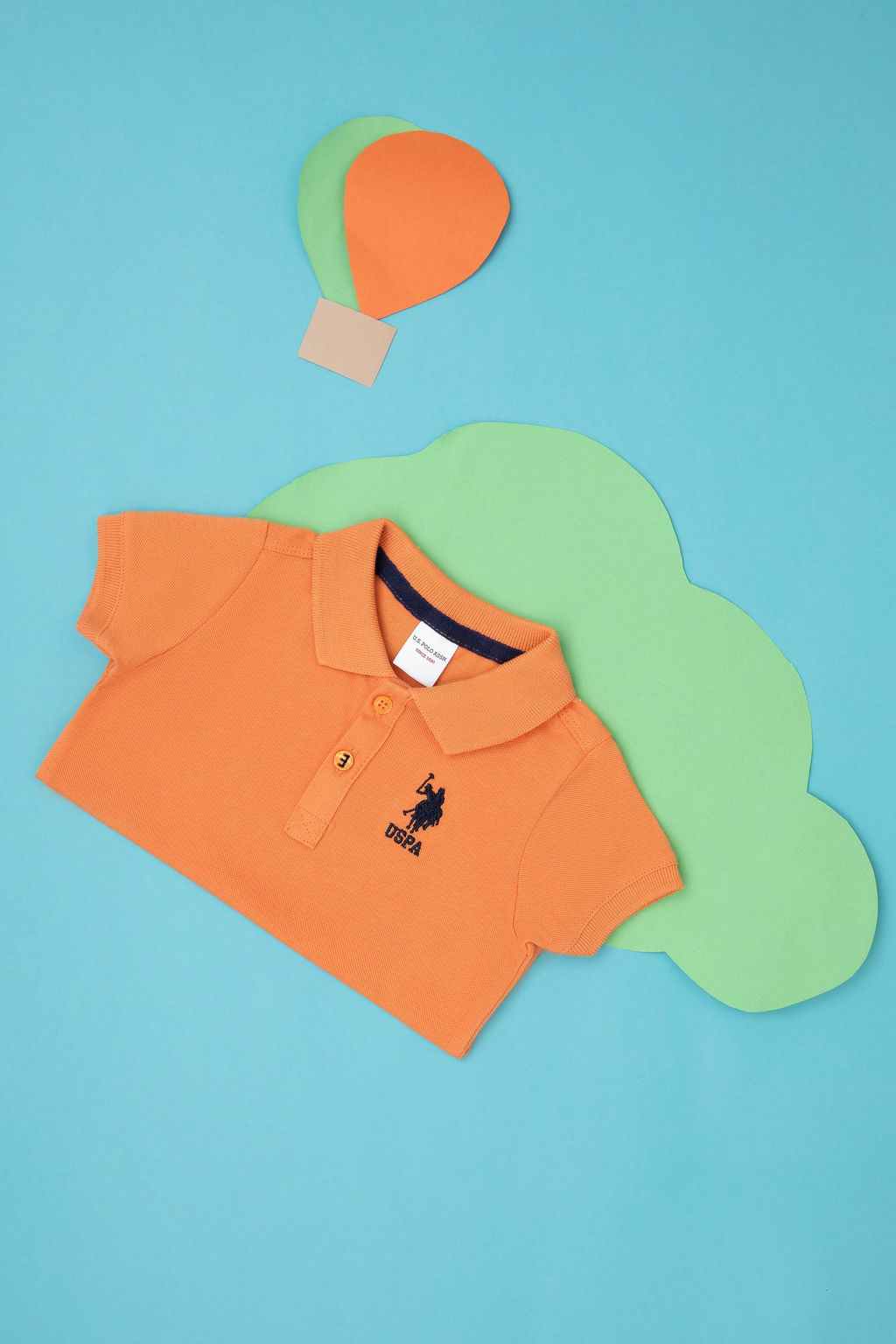 Оранжевая базовая футболка для мальчика - U.s. polo assn фото 5
